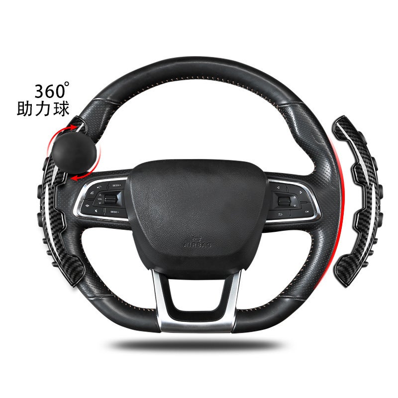 Selling Car Steering Wheel Four Seasons Universal With Power Assist Steering Ball Handle Set Carbon Fiber Non-Slip Card Set - Image 2